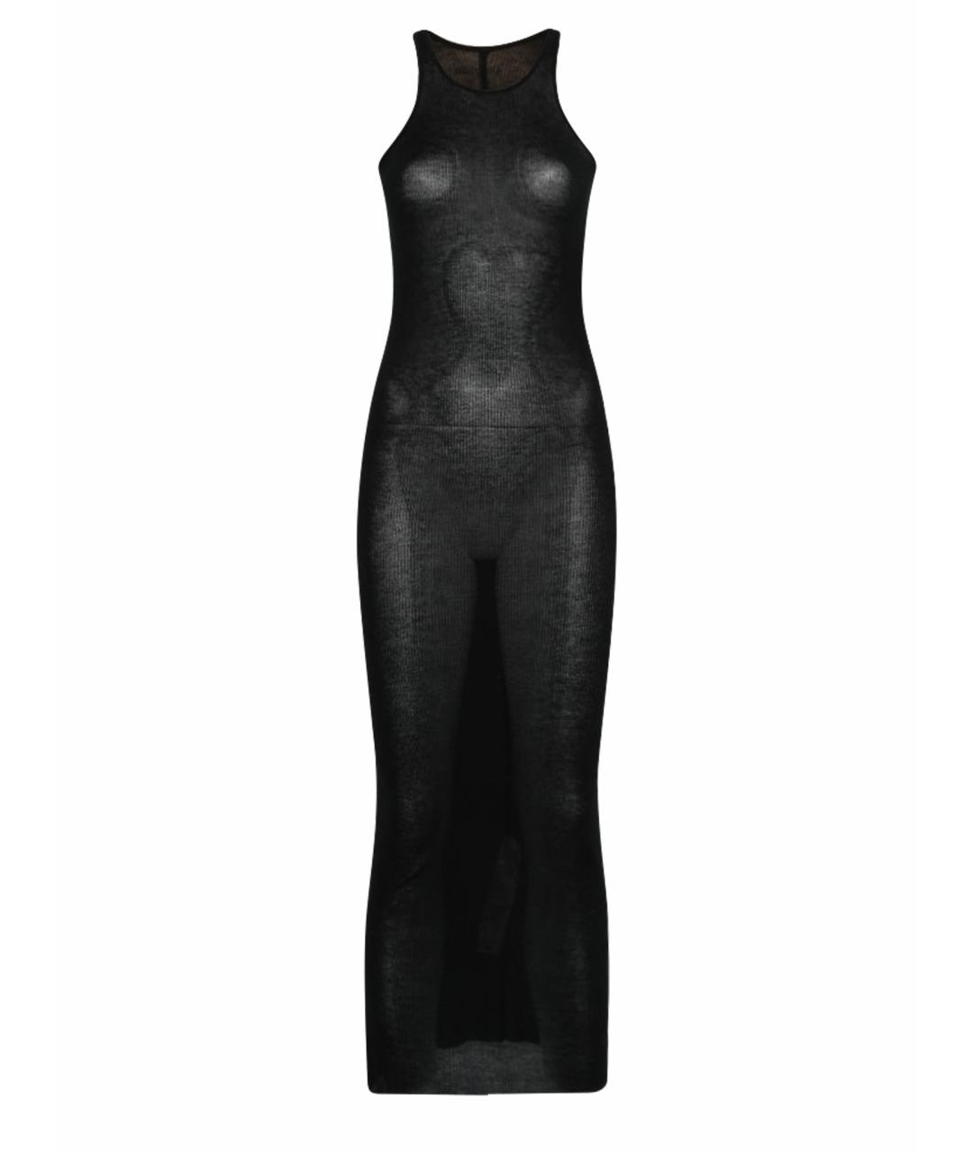 RICK OWENS Черное вискозное повседневное платье, фото 1