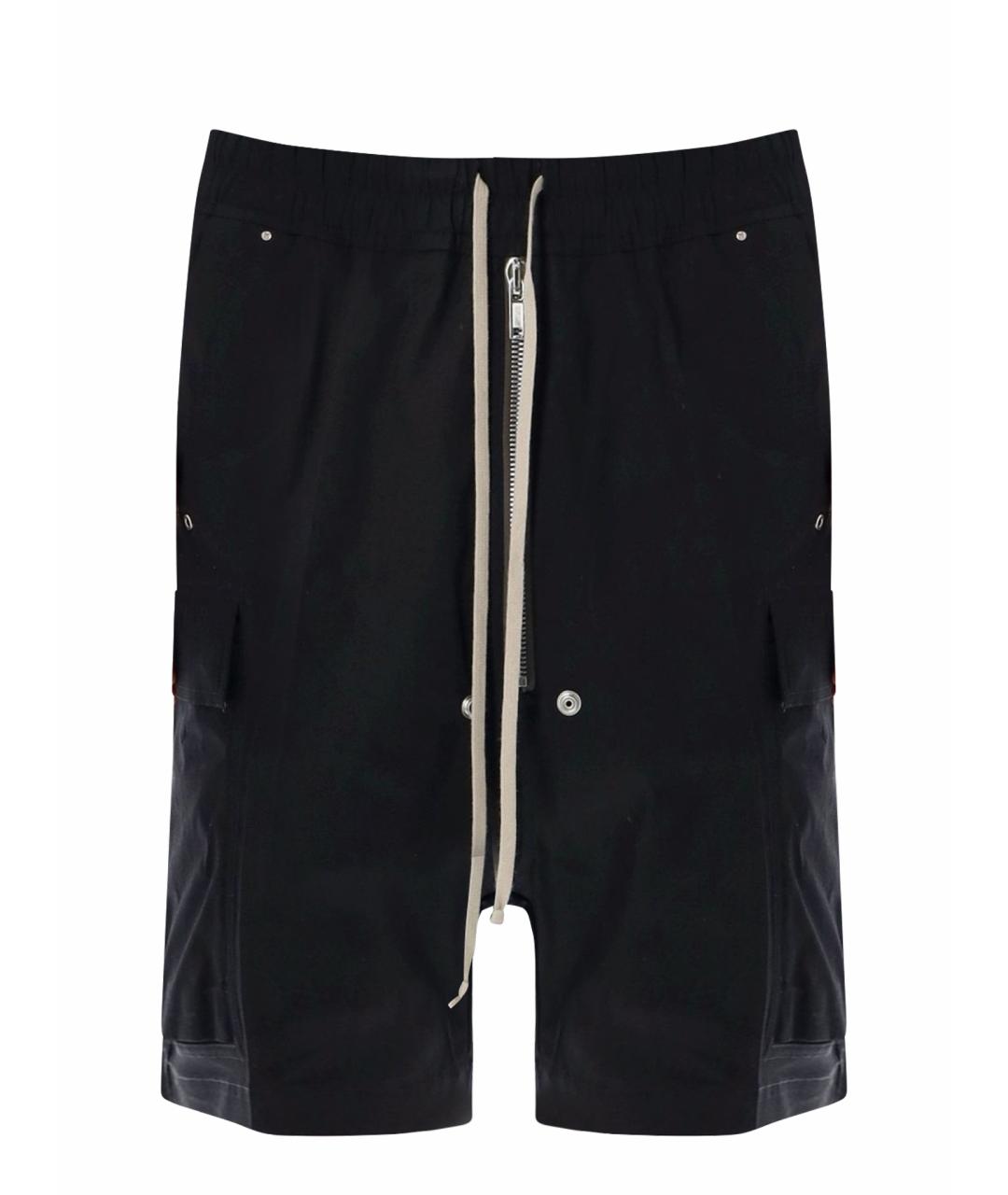 RICK OWENS Черные хлопковые шорты, фото 1