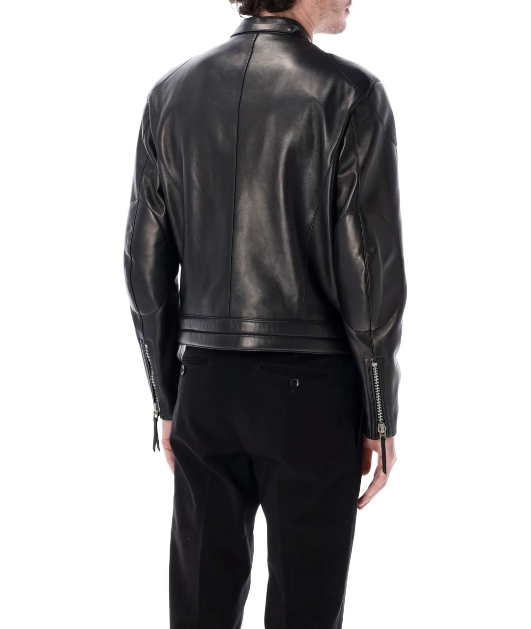 TOM FORD Черная кожаная куртка, фото 2