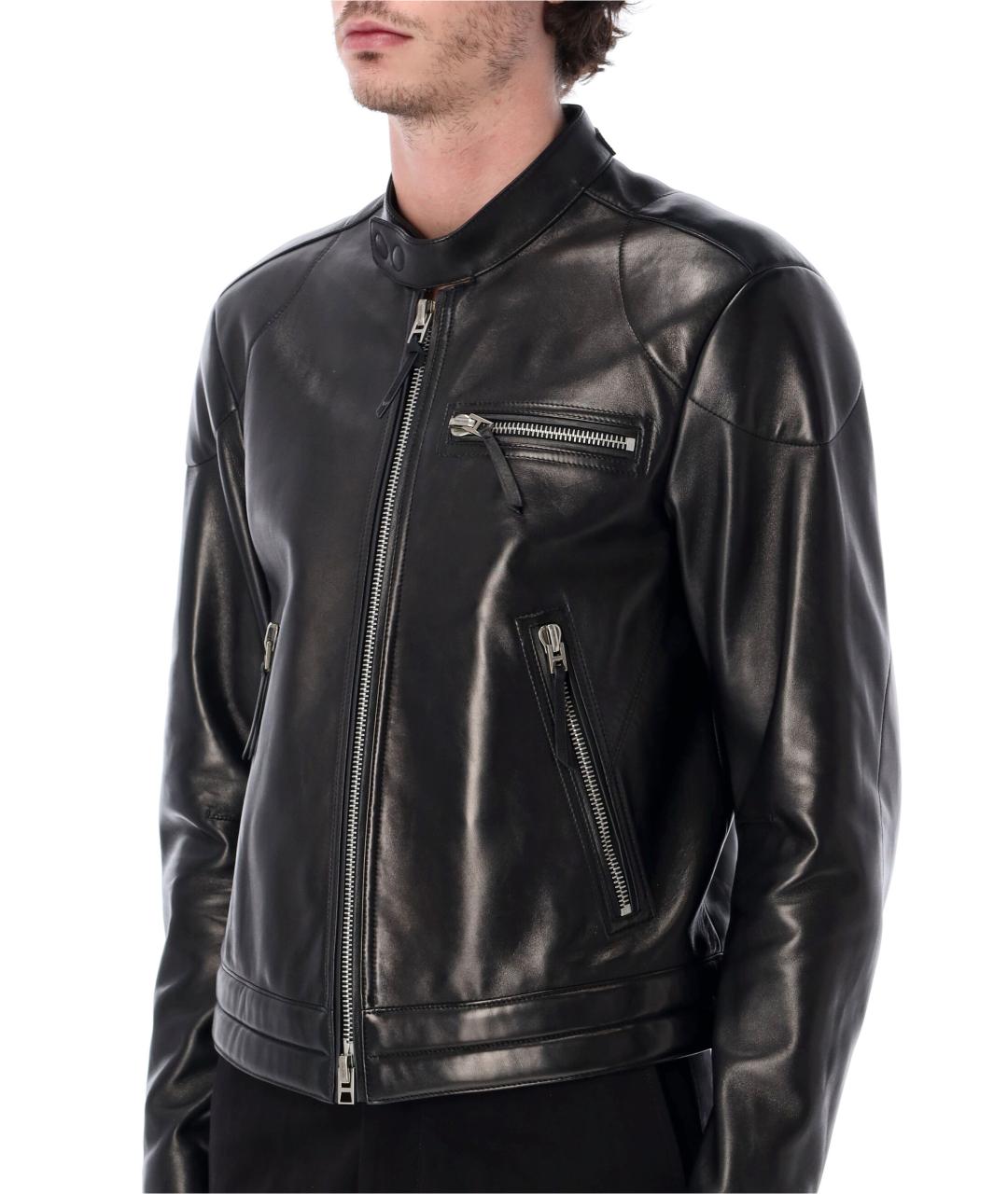 TOM FORD Черная кожаная куртка, фото 3