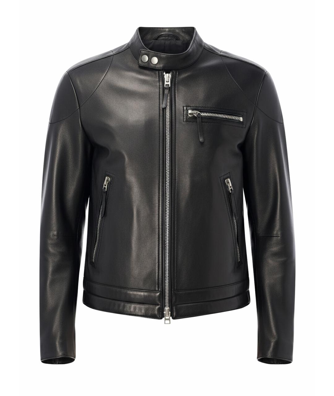 TOM FORD Черная кожаная куртка, фото 1