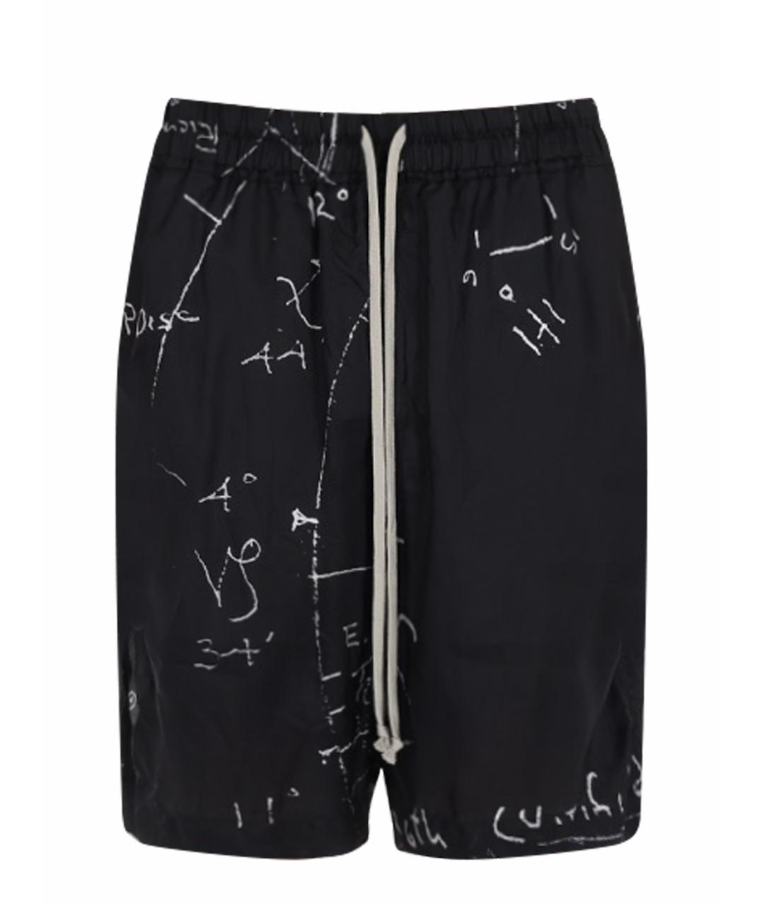 RICK OWENS Черные вискозные шорты, фото 1