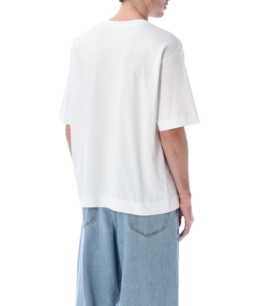 DRIES VAN NOTEN Белая хлопковая футболка, фото 2