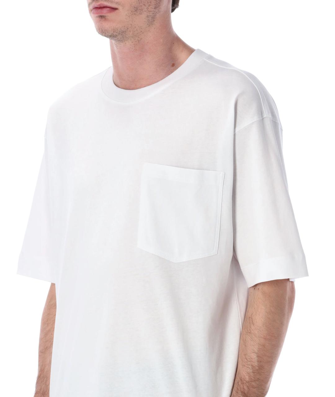 DRIES VAN NOTEN Белая хлопковая футболка, фото 3