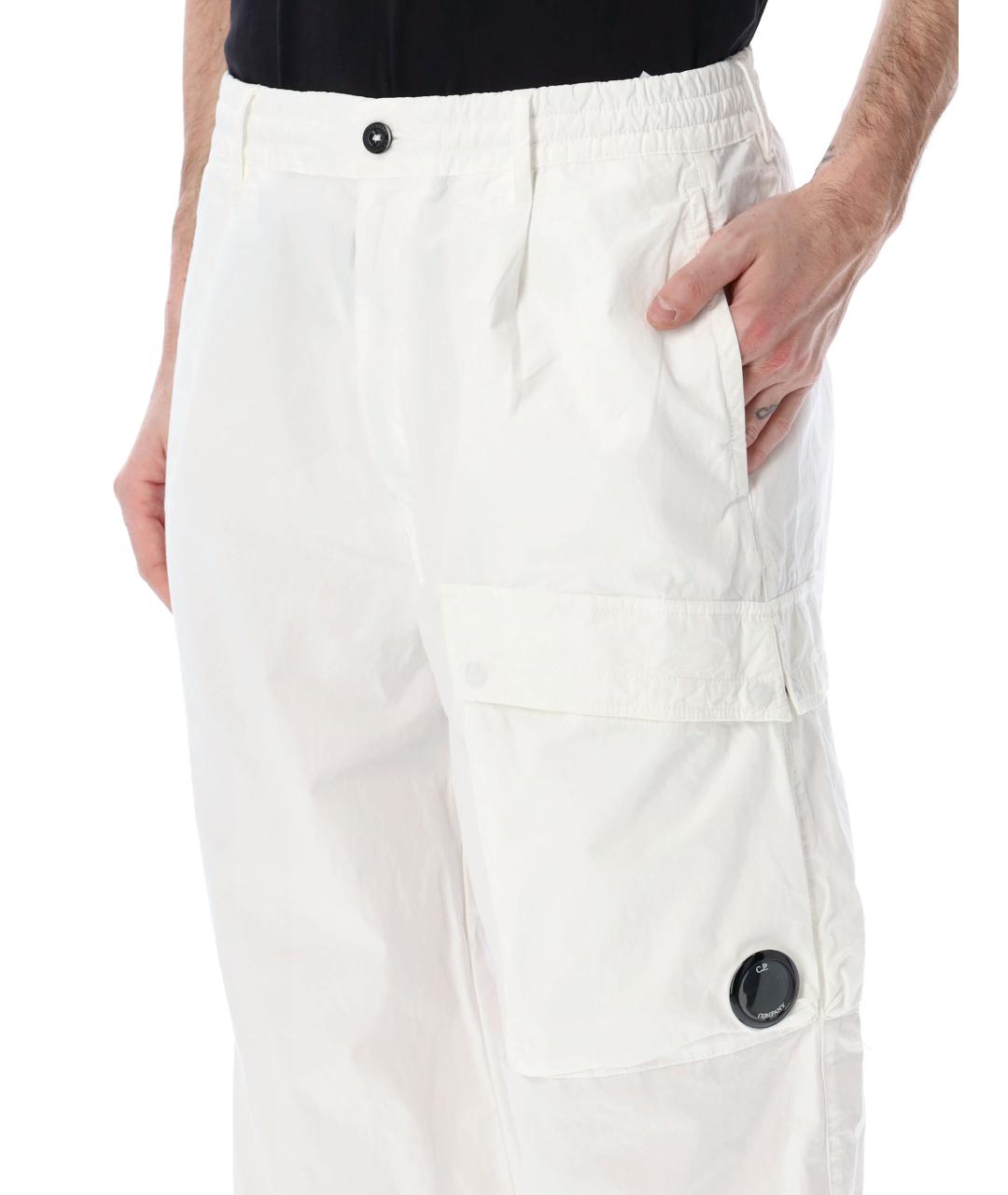 CP COMPANY Белые хлопковые повседневные брюки, фото 3
