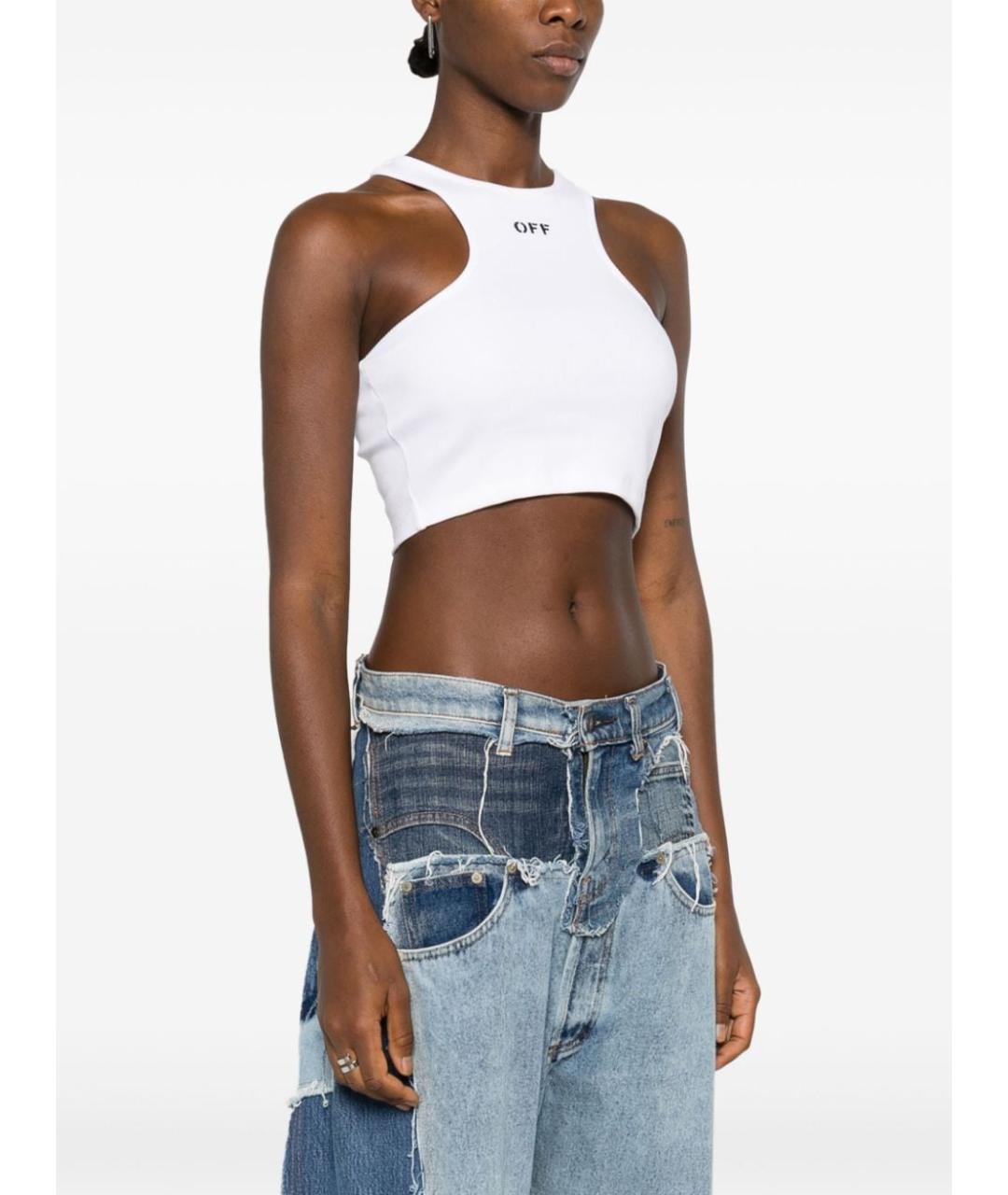 OFF-WHITE Белая хлопковая майка, фото 5