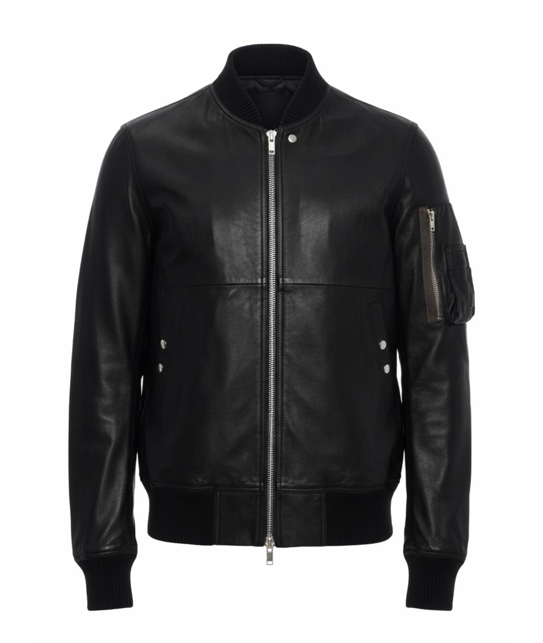 RICK OWENS Черная кожаная куртка, фото 1