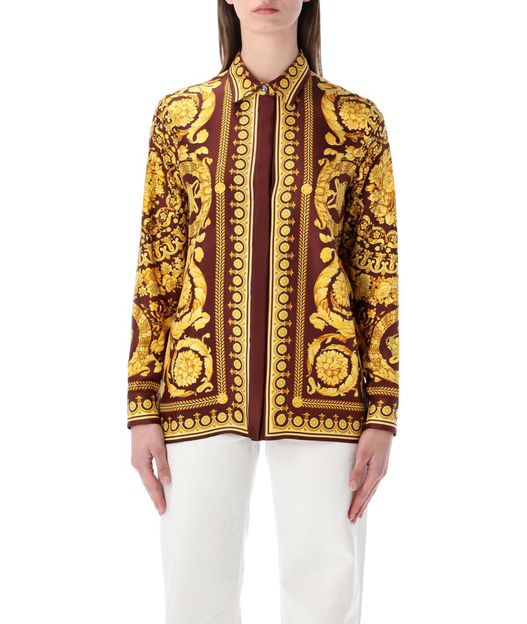 VERSACE Мульти шелковая рубашка, фото 1