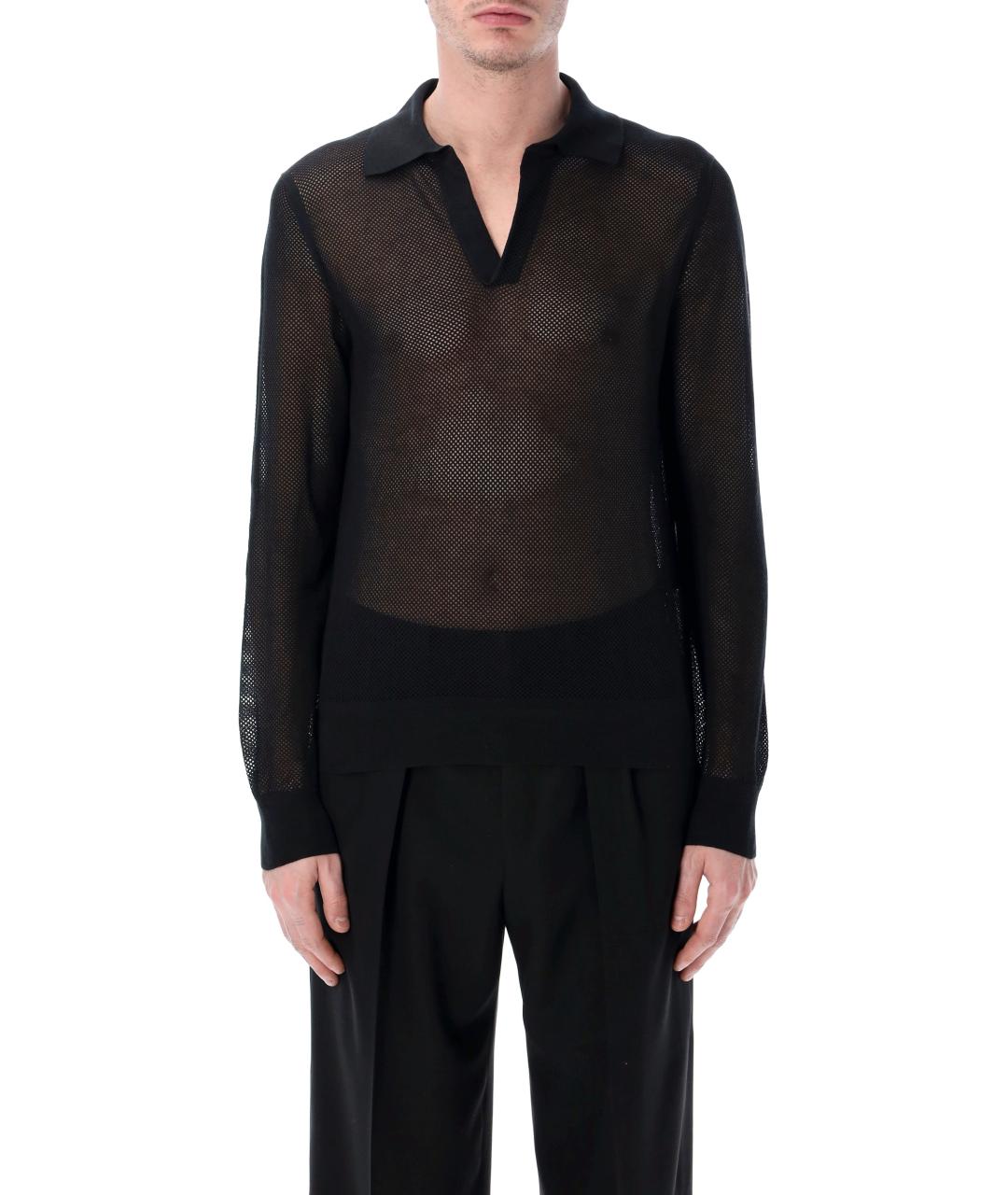 TOM FORD Черный шелковый джемпер / свитер, фото 1