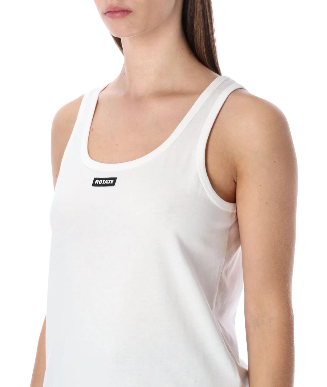 ROTATE Белая хлопковая майка, фото 3