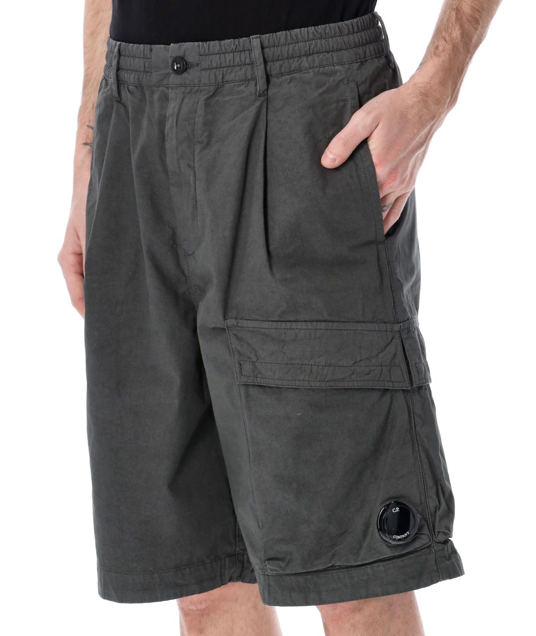 CP COMPANY Серые хлопковые шорты, фото 3