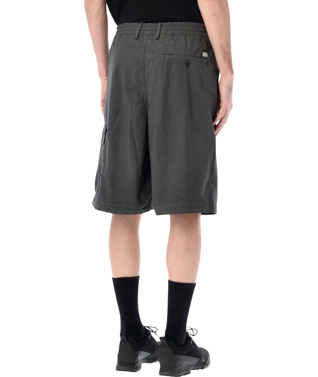 CP COMPANY Серые хлопковые шорты, фото 2