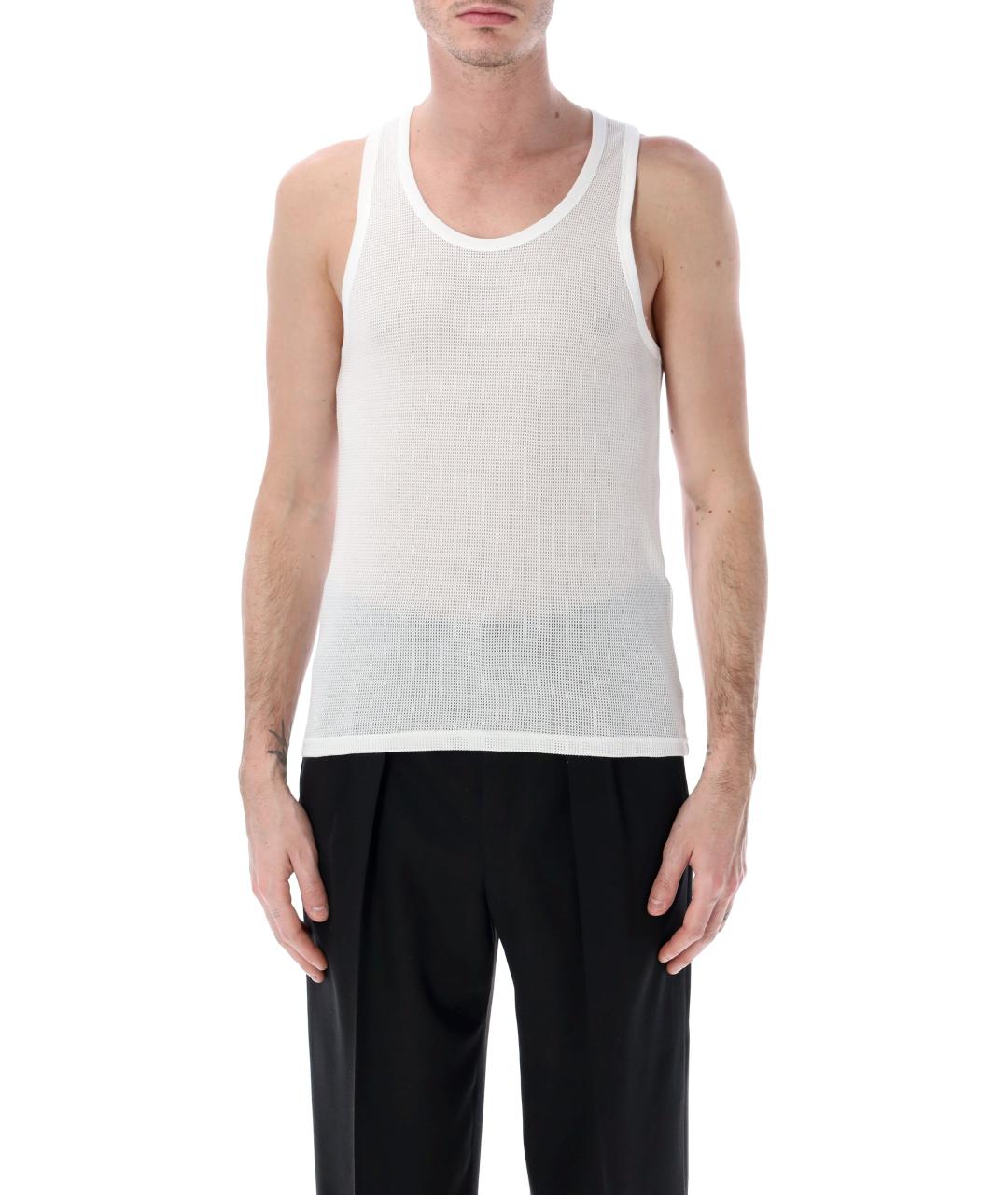 TOM FORD Белая хлопковая майка, фото 1