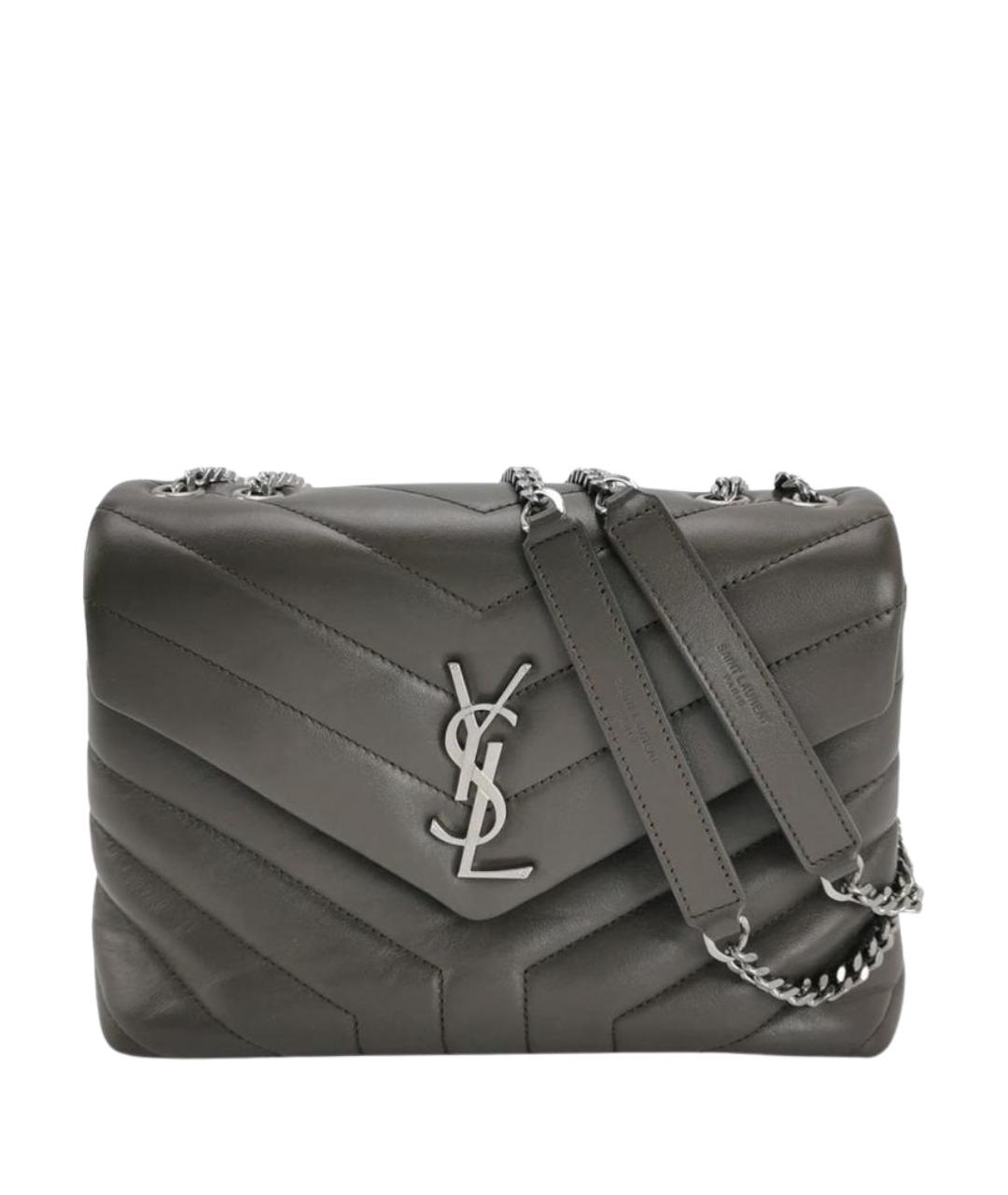 SAINT LAURENT Серая сумка через плечо, фото 1