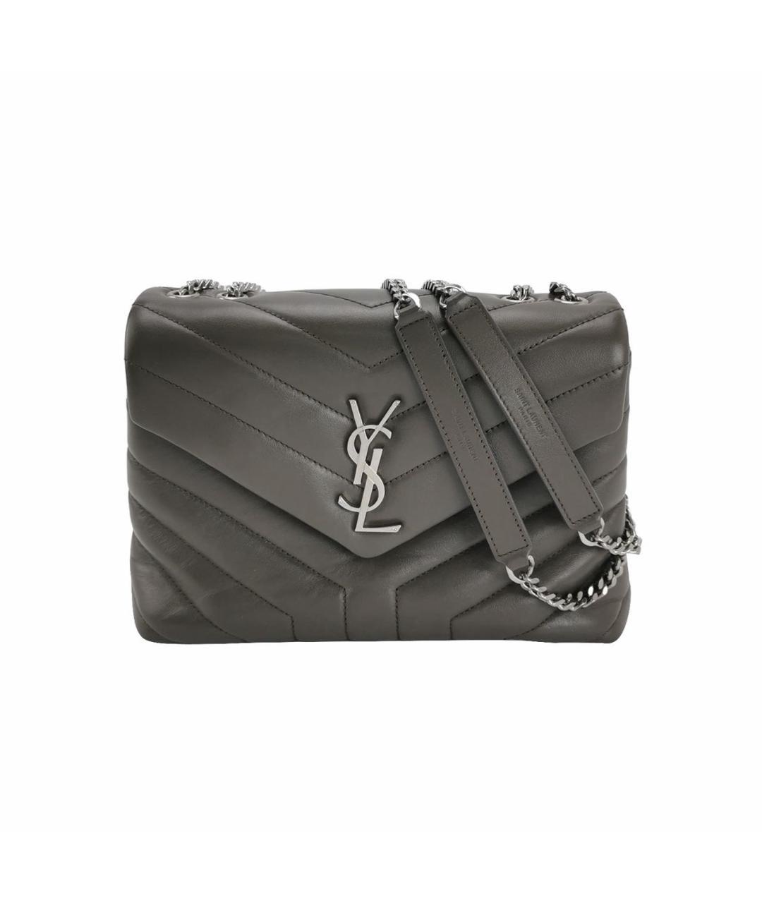 SAINT LAURENT Серая сумка через плечо, фото 8