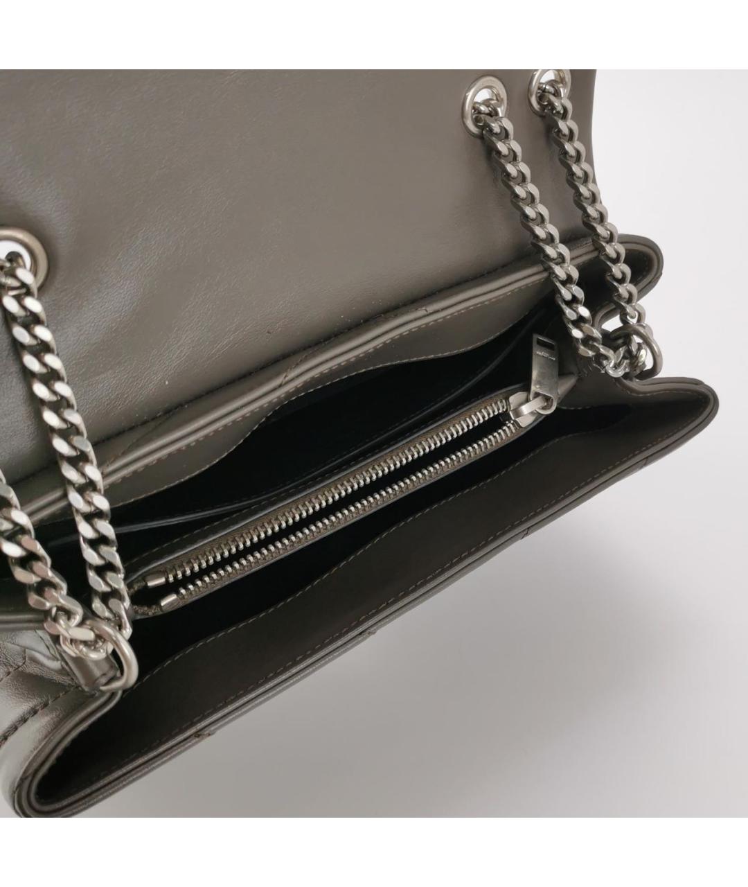 SAINT LAURENT Серая сумка через плечо, фото 5