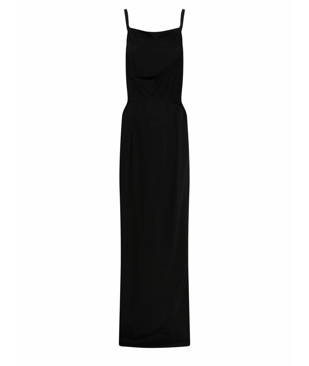 RICK OWENS Черное хлопковое вечернее платье, фото 1