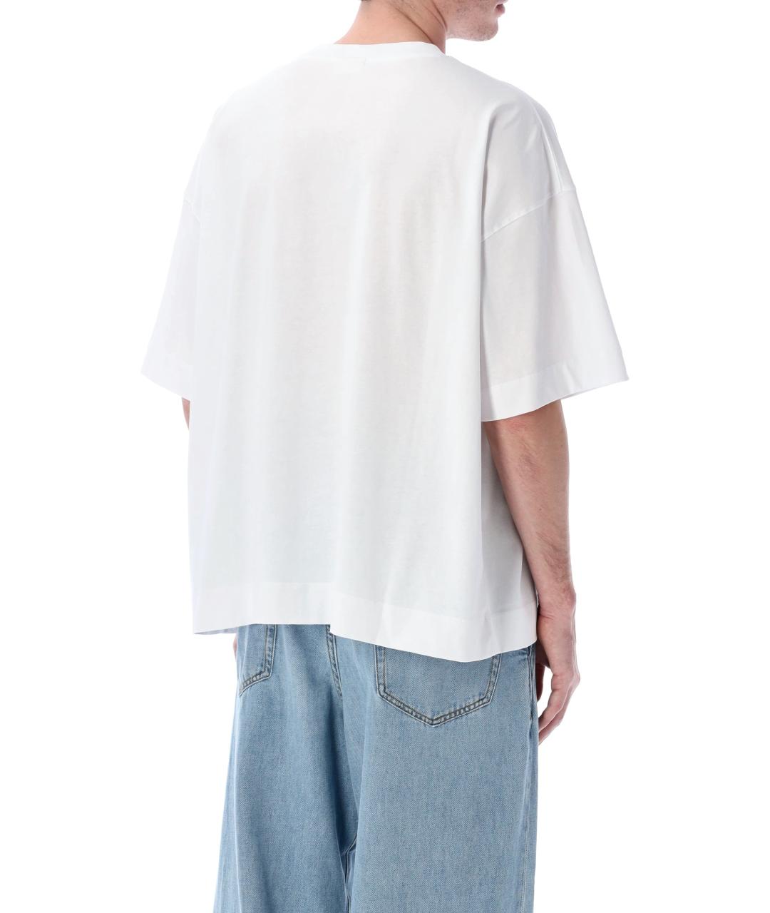 DRIES VAN NOTEN Белая хлопковая футболка, фото 2