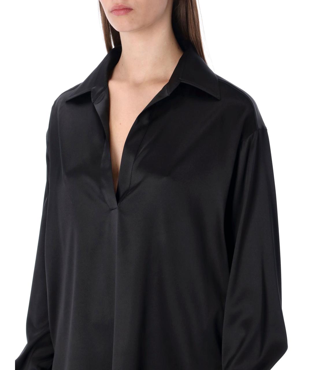 TOM FORD Черная шелковая рубашка, фото 3