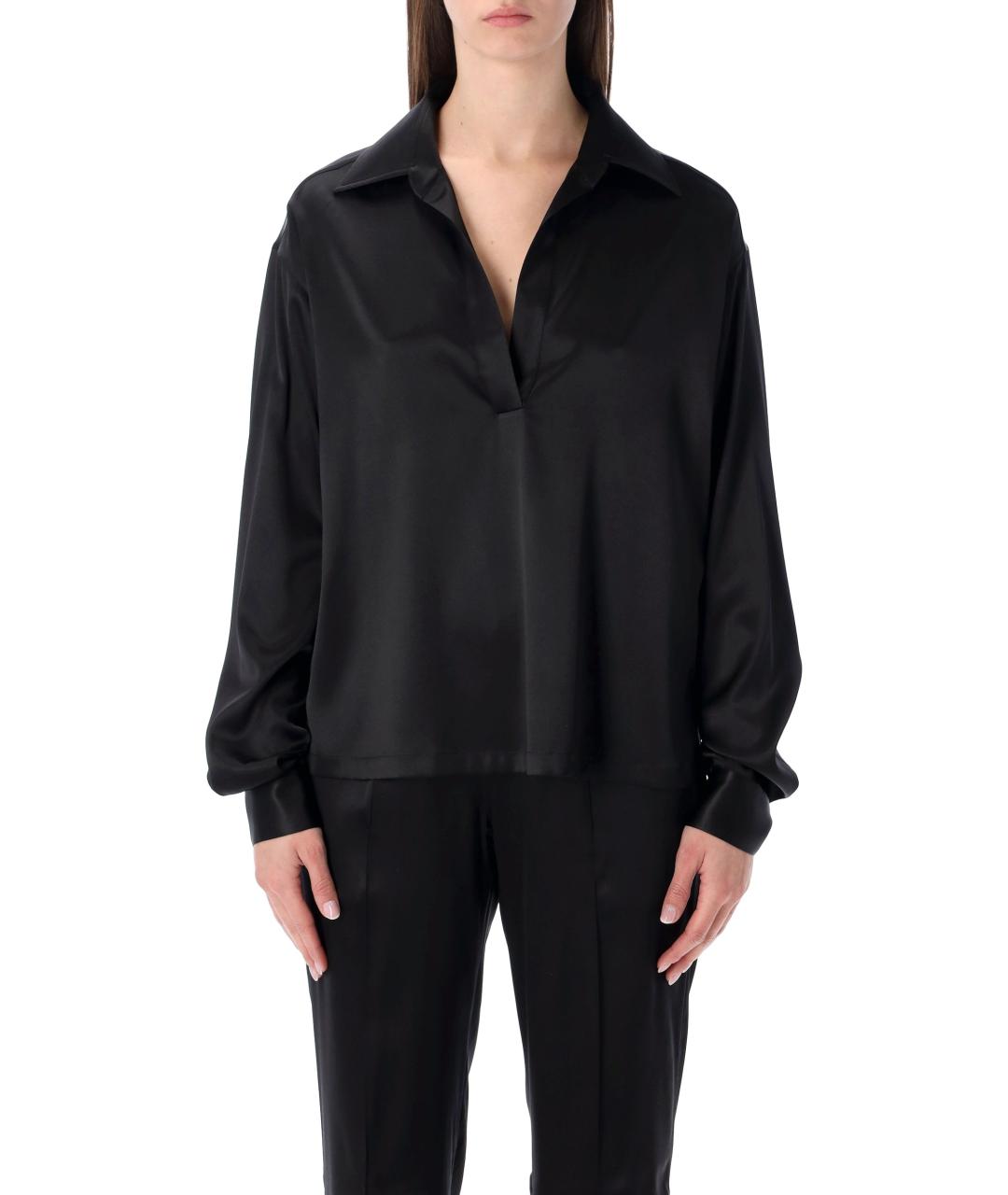 TOM FORD Черная шелковая рубашка, фото 4