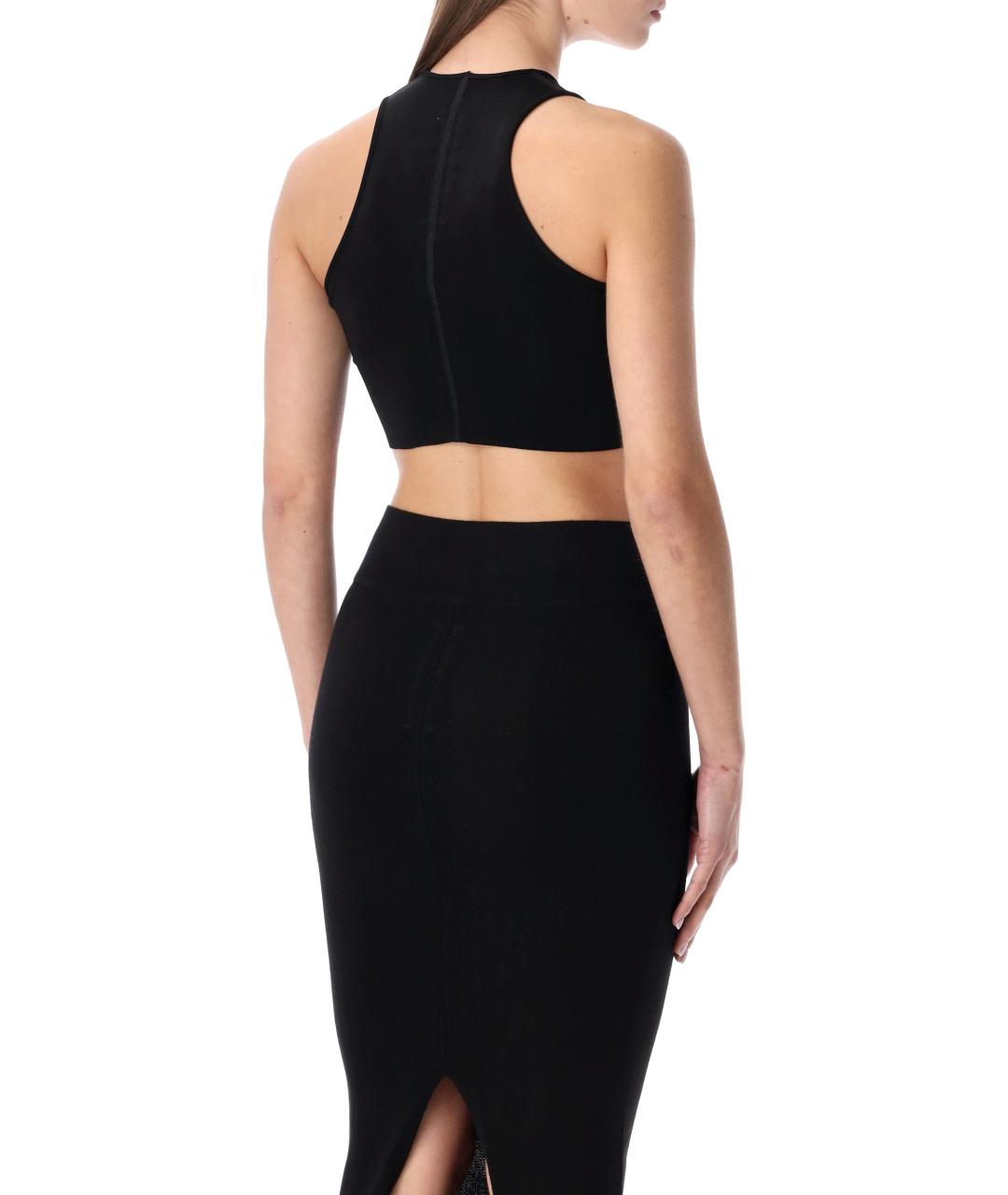 RICK OWENS Черная вискозная майка, фото 2