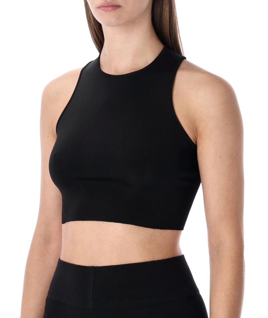 RICK OWENS Черная вискозная майка, фото 3