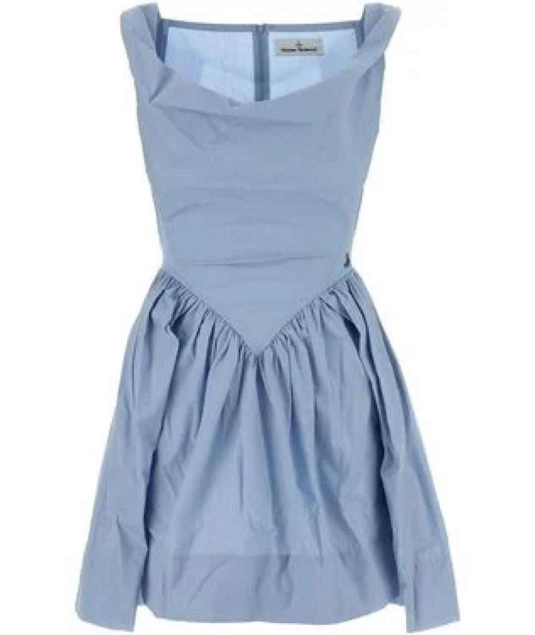 VIVIENNE WESTWOOD Голубое хлопковое повседневное платье, фото 1