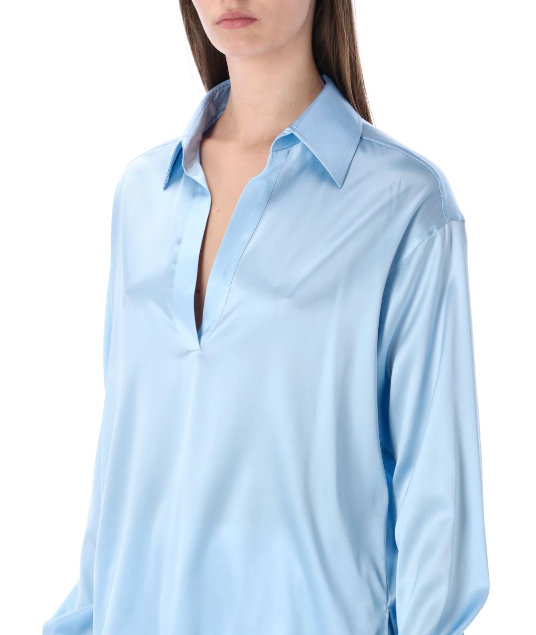 TOM FORD Синяя шелковая рубашка, фото 3