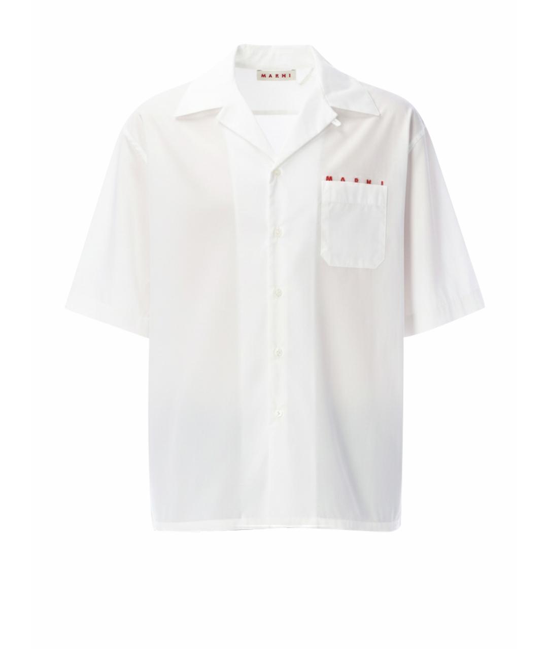 MARNI Белая хлопковая кэжуал рубашка, фото 1
