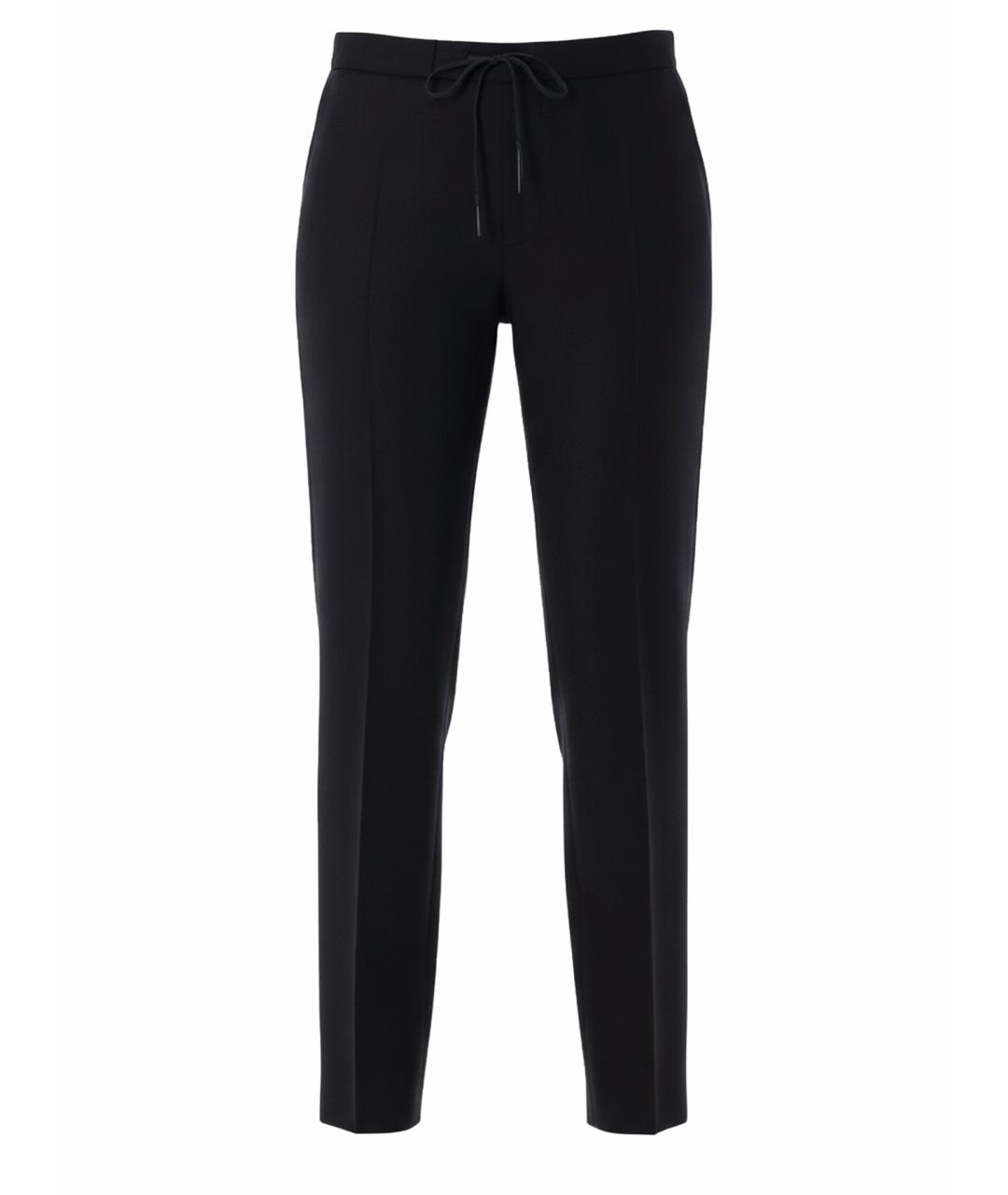 MAISON MARGIELA Черные шерстяные прямые брюки, фото 1