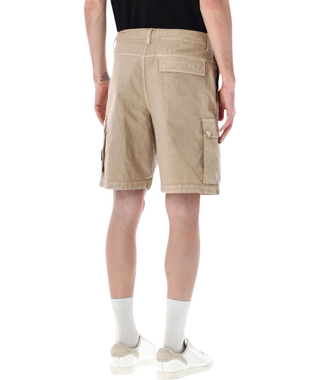 STONE ISLAND Бежевые полиамидовые шорты, фото 2