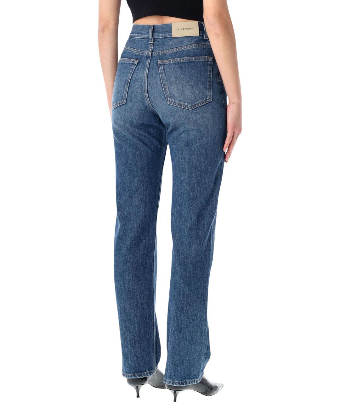 GIVENCHY Синие хлопковые прямые джинсы, фото 2