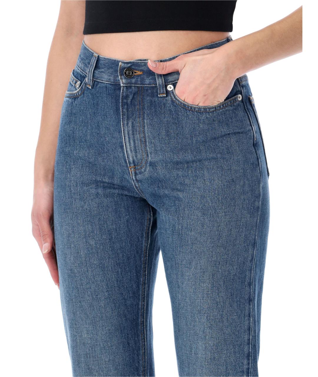 GIVENCHY Синие хлопковые прямые джинсы, фото 3