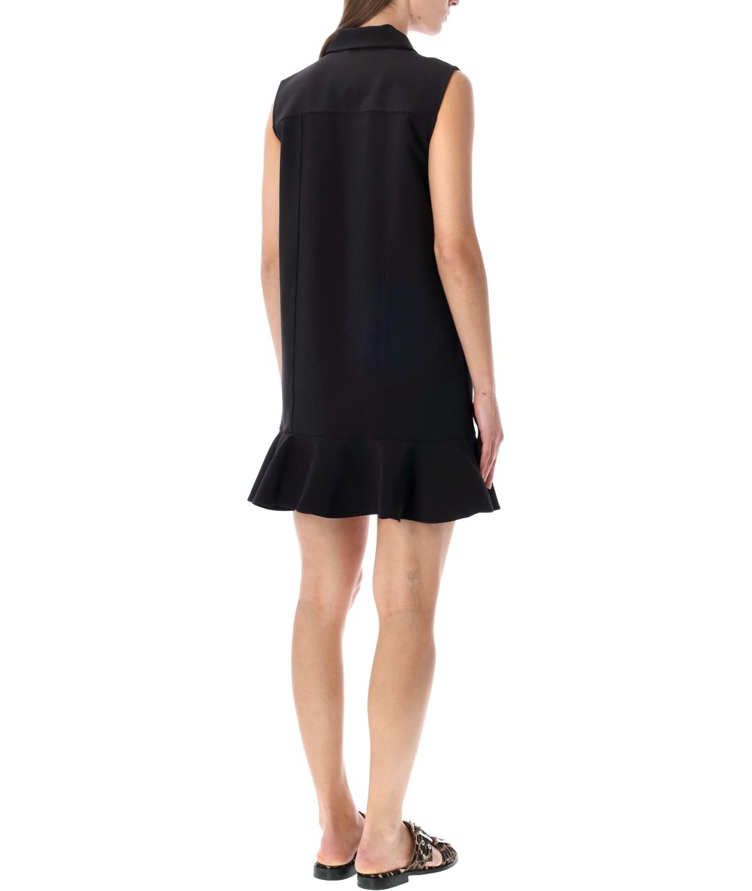 GANNI Черное полиэстеровое повседневное платье, фото 2