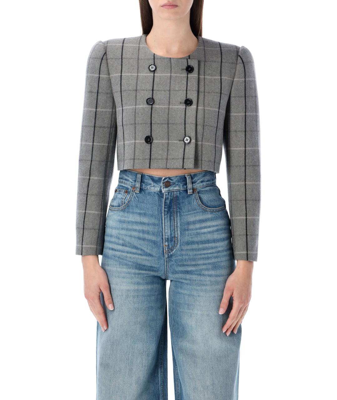 CHLOE Серый шерстяной жакет/пиджак, фото 4