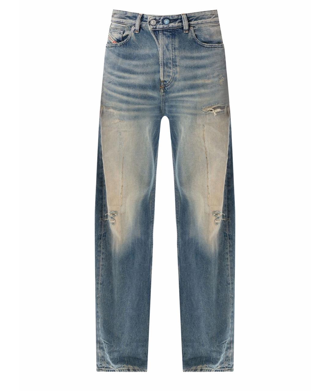 DIESEL Синие хлопковые прямые джинсы, фото 1
