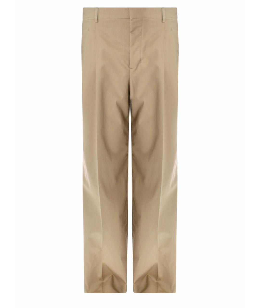 Ami Paris Бежевые хлопковые повседневные брюки, фото 1