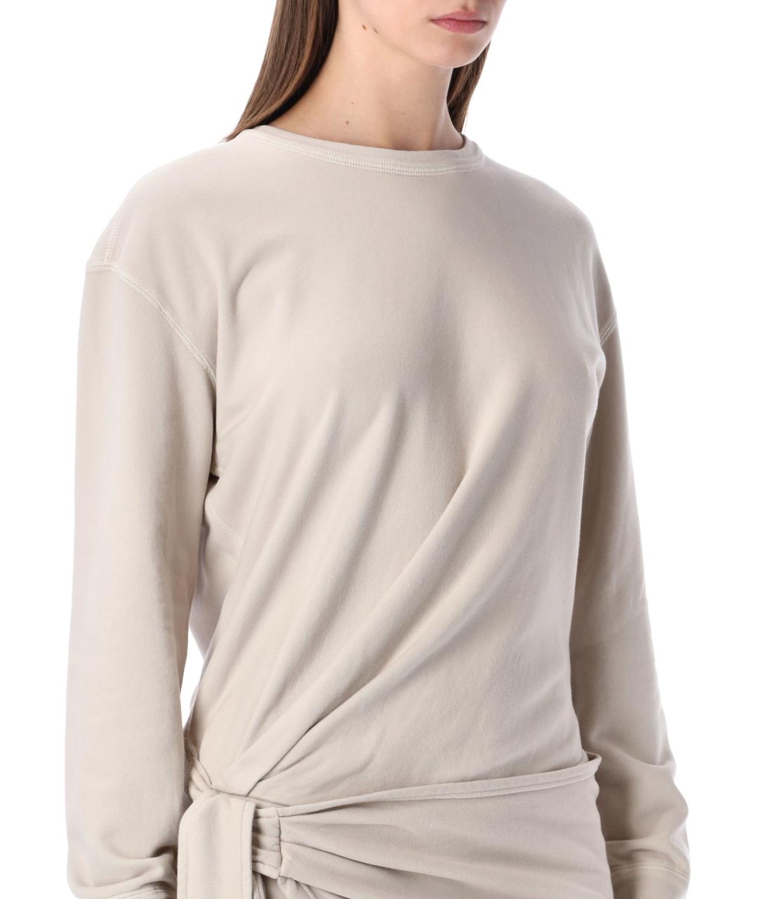 ISABEL MARANT Бежевое хлопковое повседневное платье, фото 3