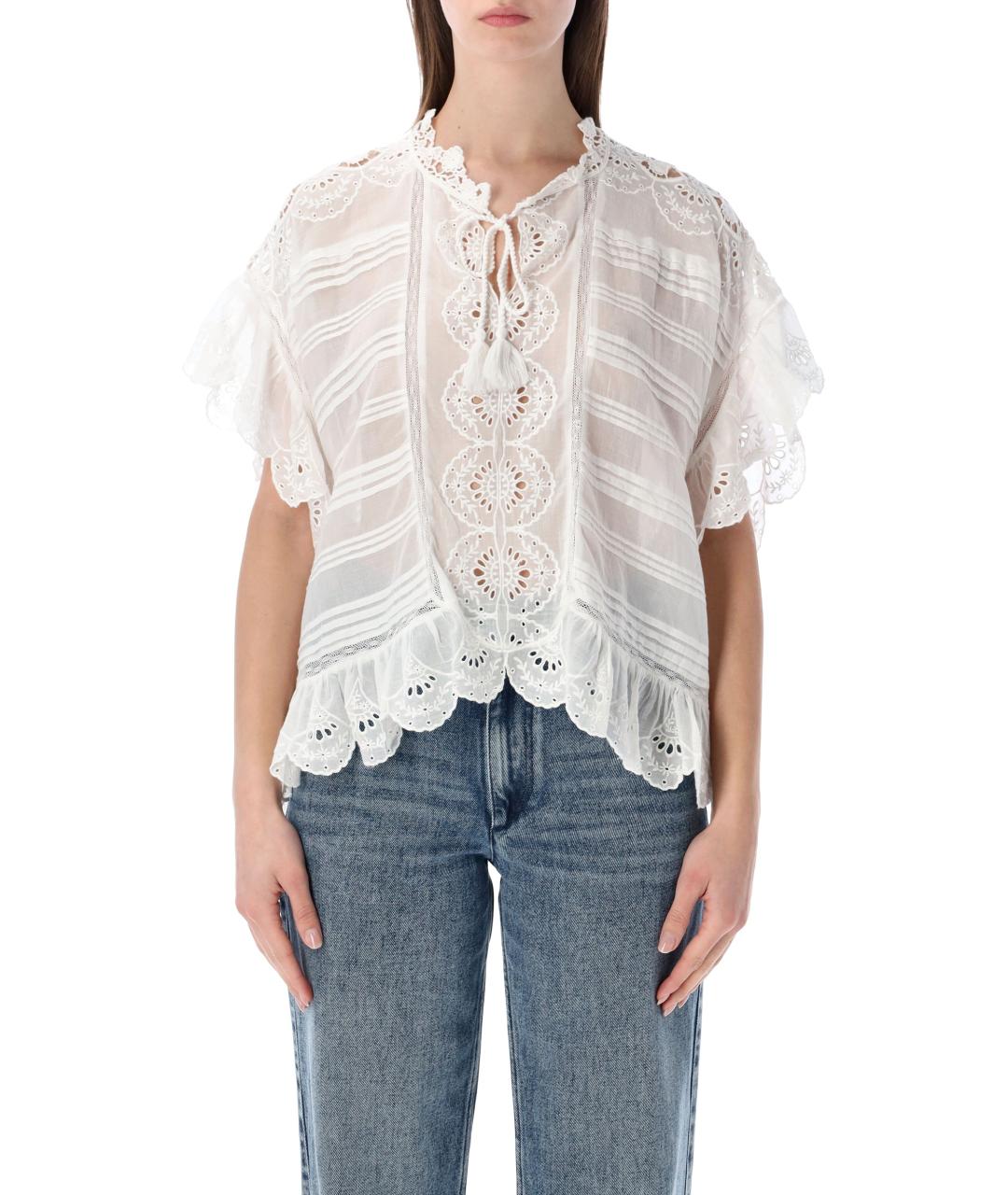 ISABEL MARANT Белая хлопковая рубашка, фото 2