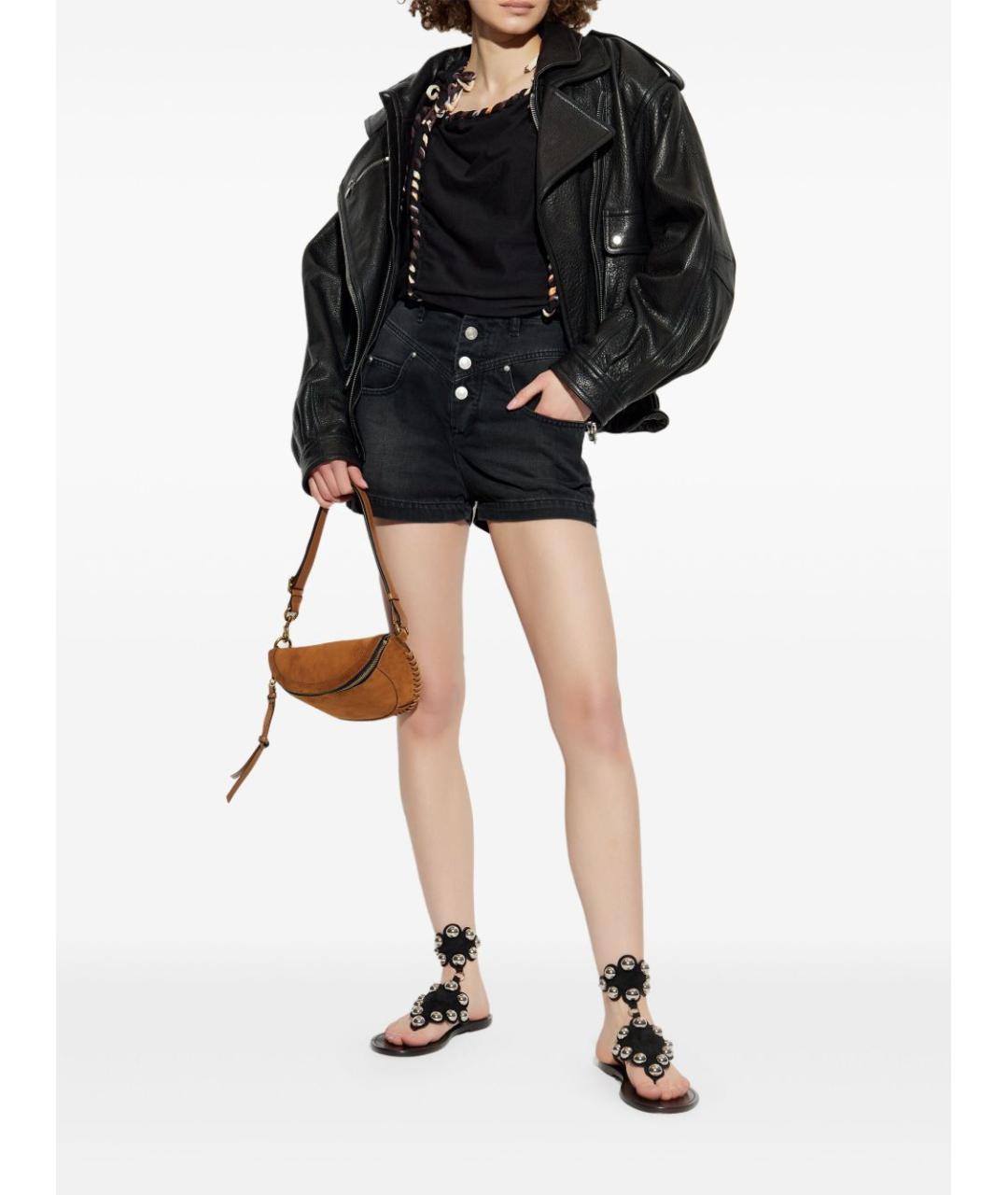 ISABEL MARANT Черная кожаная куртка, фото 3