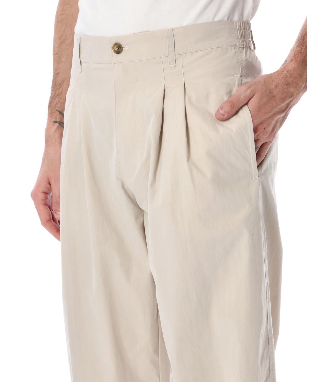 ISABEL MARANT Бежевые полиамидовые повседневные брюки, фото 3