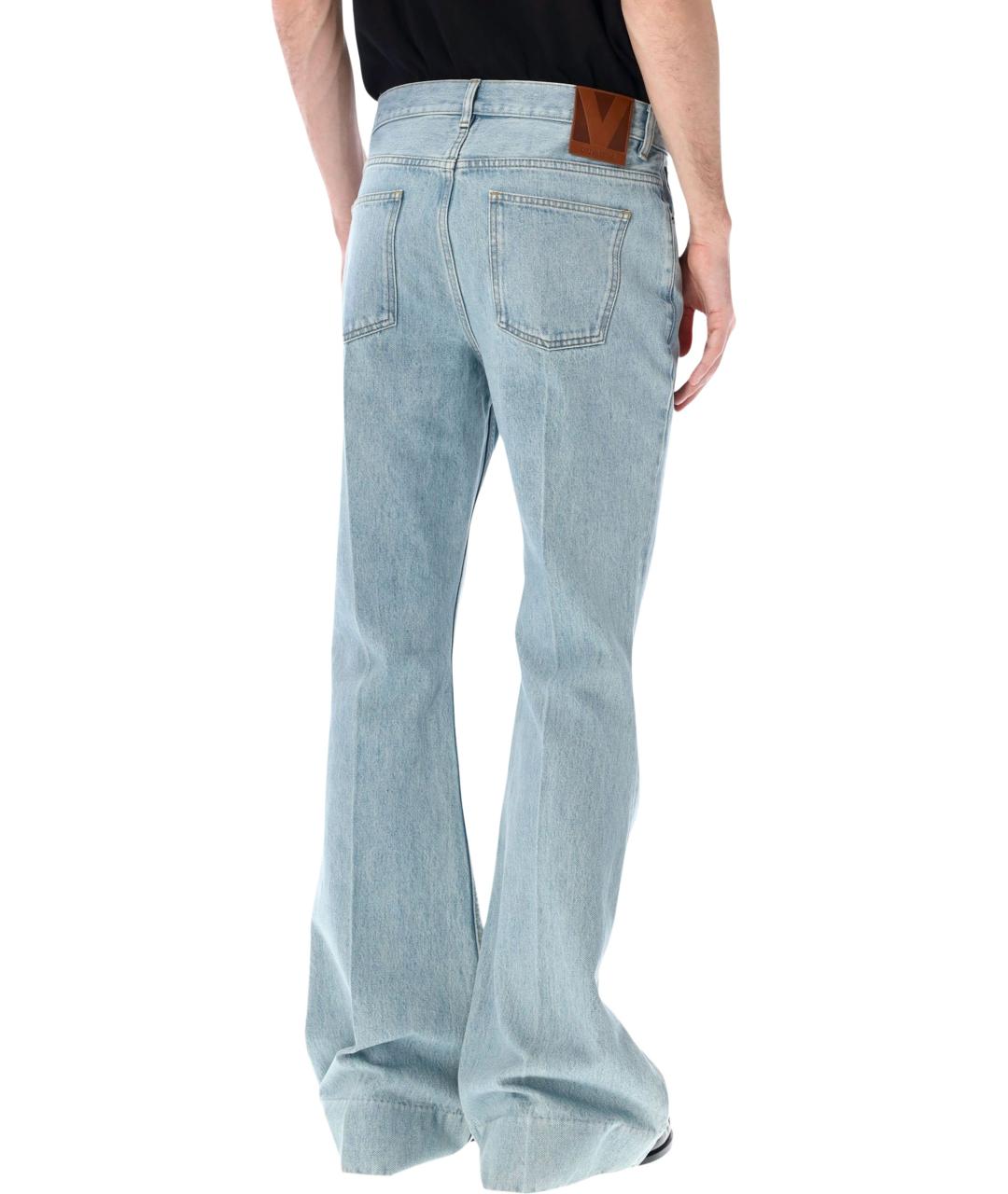 VALENTINO Голубые хлопковые прямые джинсы, фото 2