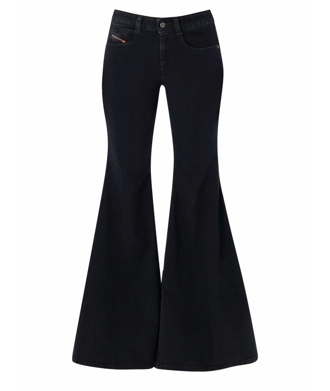 DIESEL Черные хлопковые джинсы клеш, фото 1