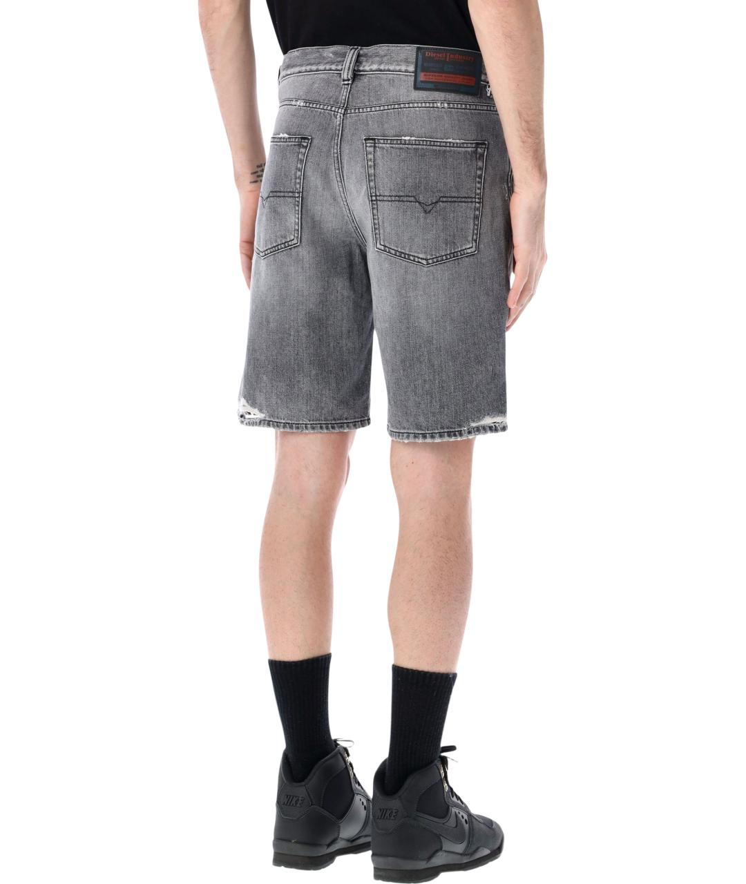 DIESEL Серые хлопковые шорты, фото 2