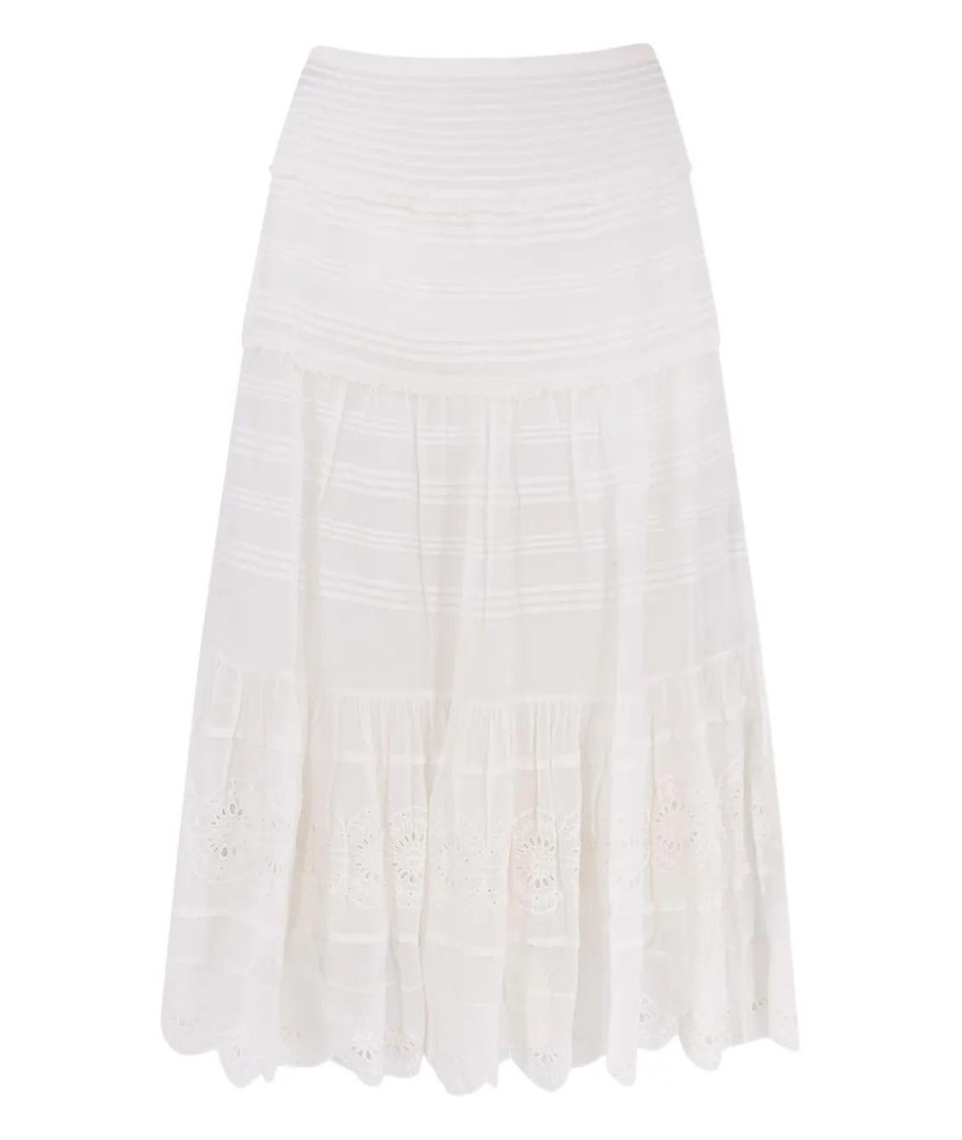 ISABEL MARANT Белая хлопковая юбка миди, фото 2
