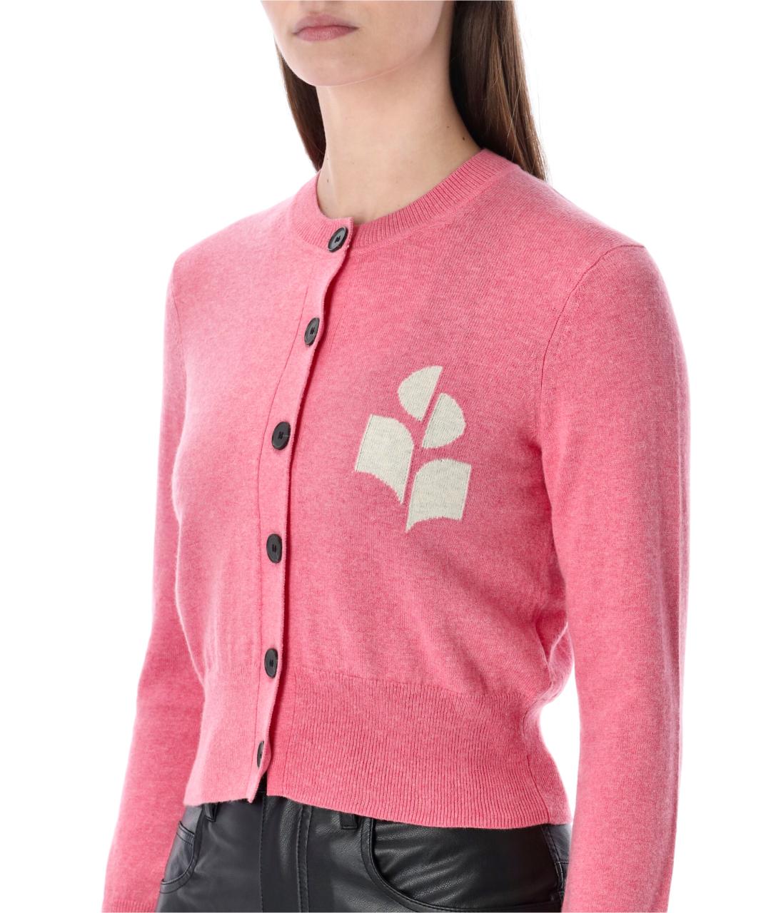 ISABEL MARANT Розовый хлопковый кардиган, фото 3