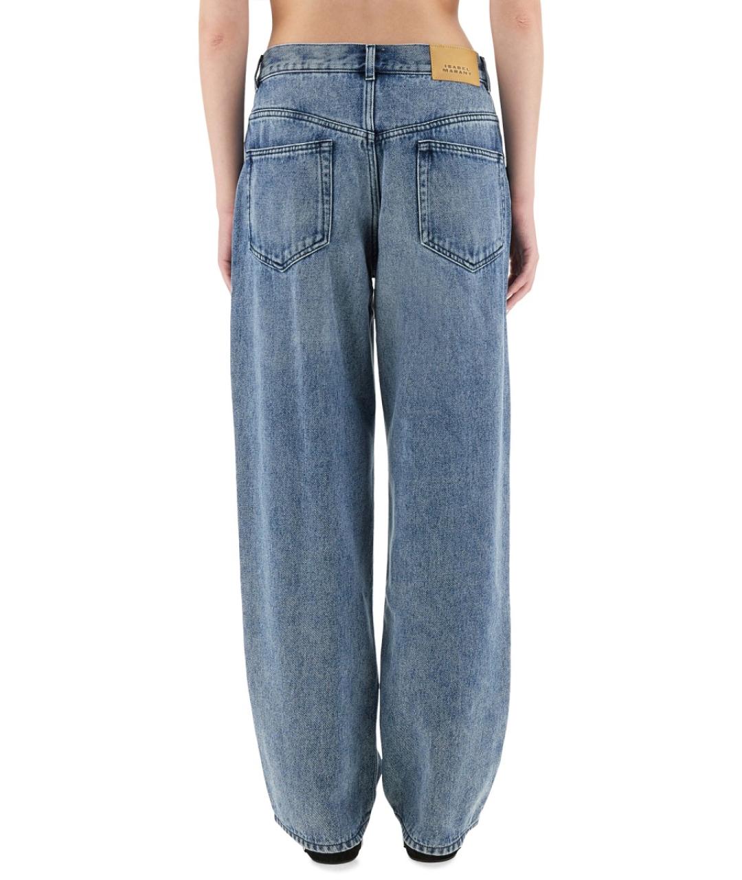 ISABEL MARANT Голубые хлопко-лиоцелловые джинсы клеш, фото 3