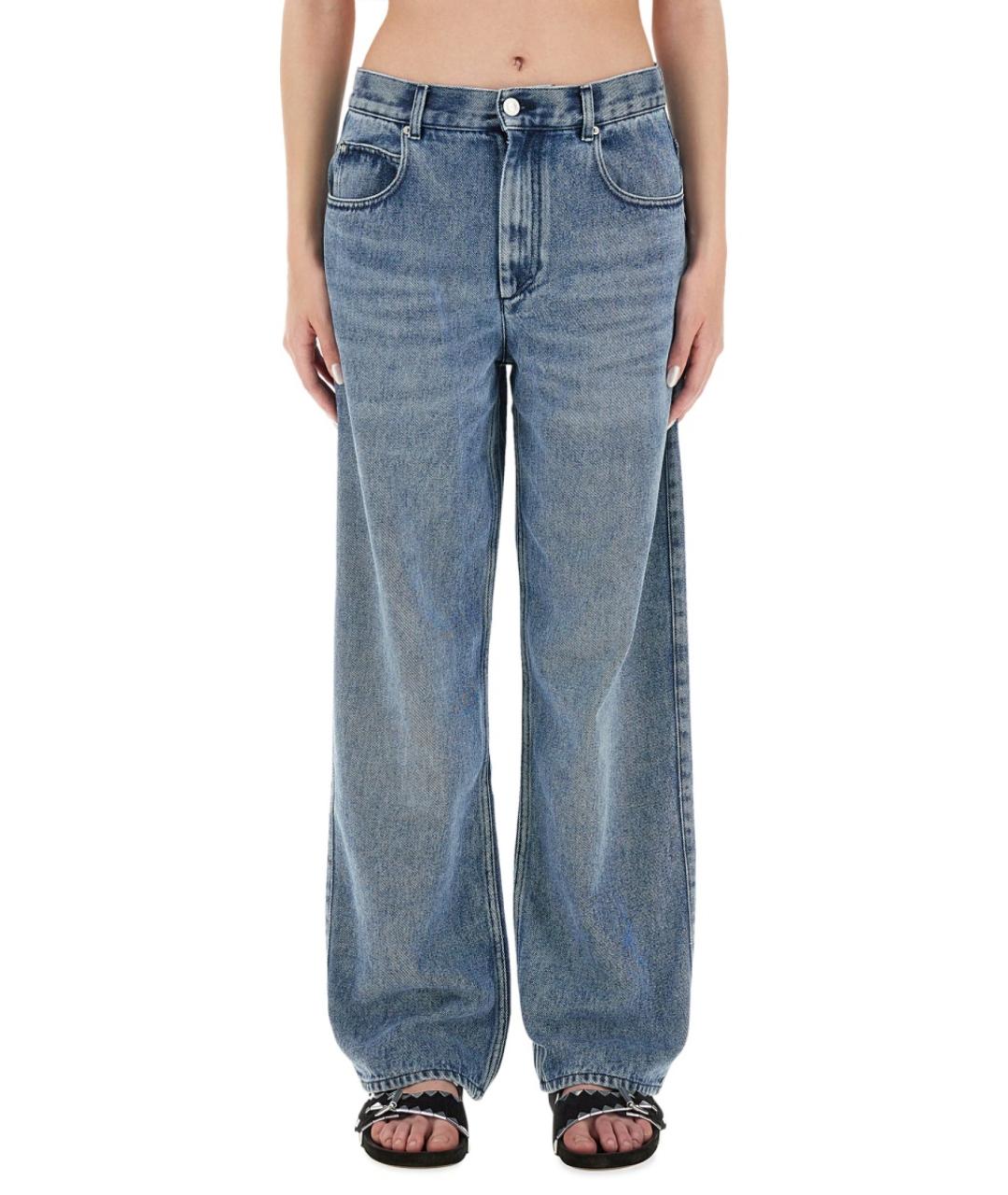 ISABEL MARANT Голубые хлопко-лиоцелловые джинсы клеш, фото 1