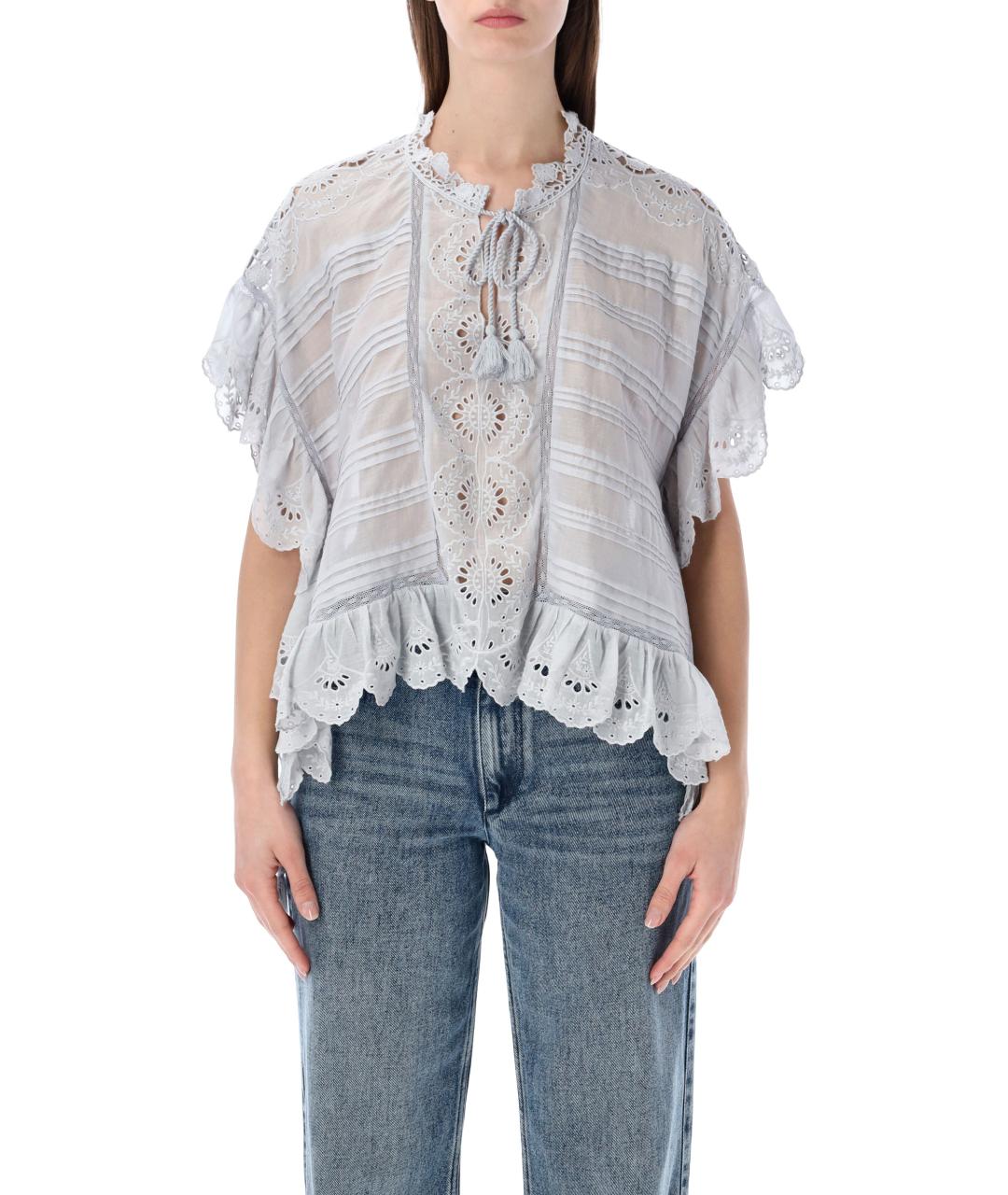 ISABEL MARANT Голубая хлопковая рубашка, фото 2