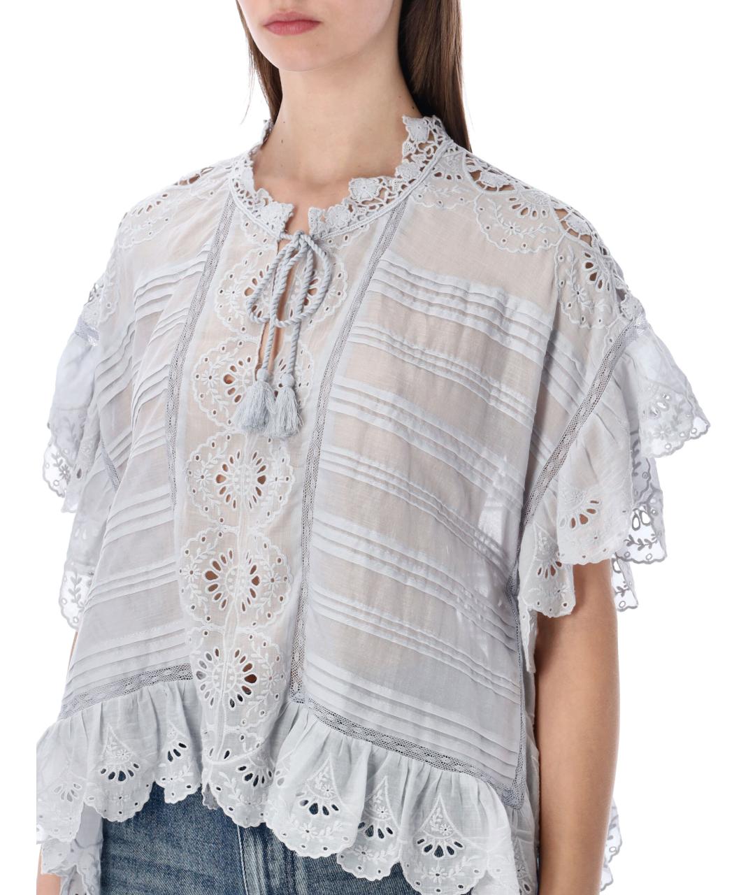 ISABEL MARANT Голубая хлопковая рубашка, фото 4